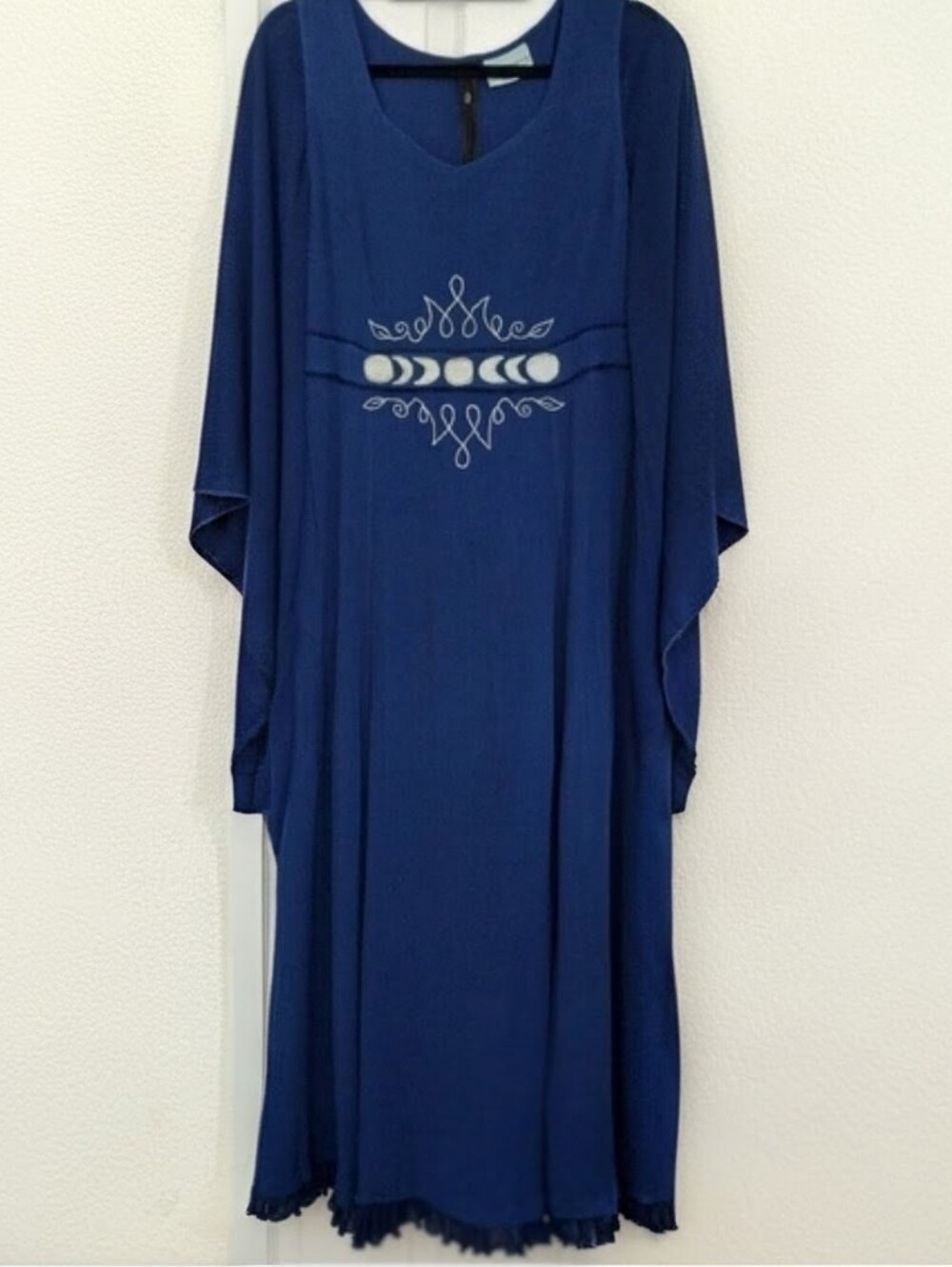 HolyClothing Selene Maxi Moon Phase Dress XL 1X Royal Blue Ren Faire